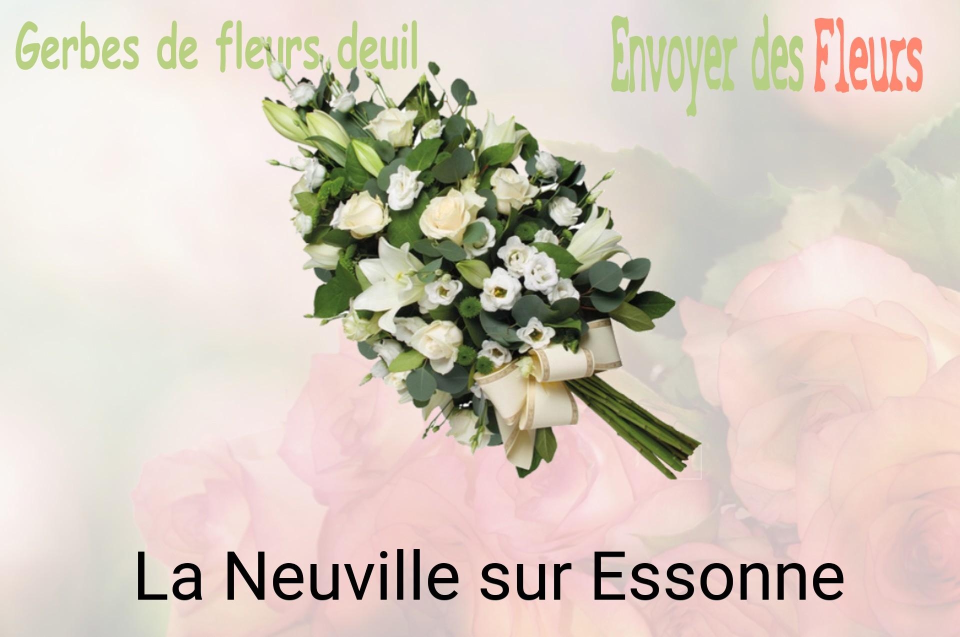 Gerbe de fleurs de deuil livrée à La Neuville-sur-Essonne